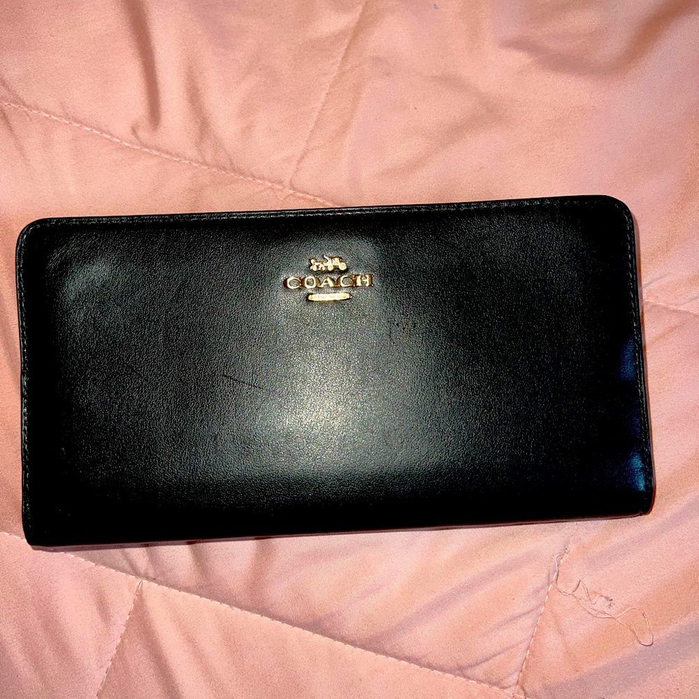 Black Leather Coach Wallet